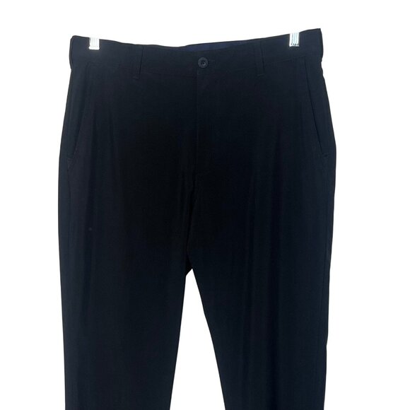 Izod Golf Pants Mens Flat Front Performance Pants Black Size 34x30 - Picture 3 of 10